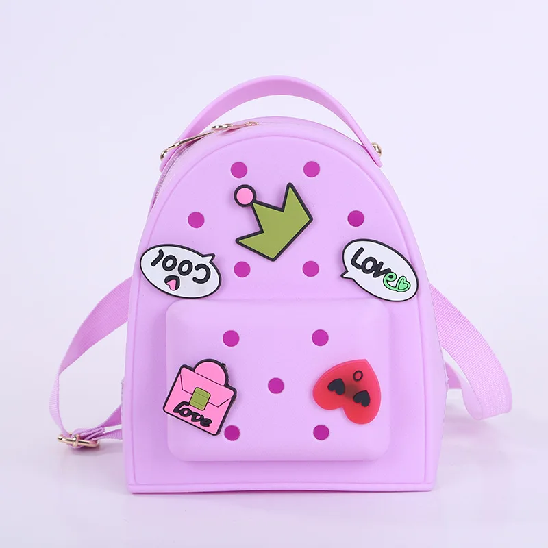 Mochila de sílica gel infantil, saco de desenhos animados DIY para escola, saco para crianças, mochila para crianças, mochila escolar infantil