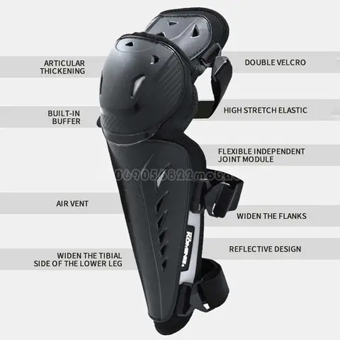 Ett set med skyddande MOTO Komine knäskydd armbågsskydd motorcykel knäskydd motocross racing skyddsutrustning skyddskit nattracing 8 best sales komine knäskydd - №3