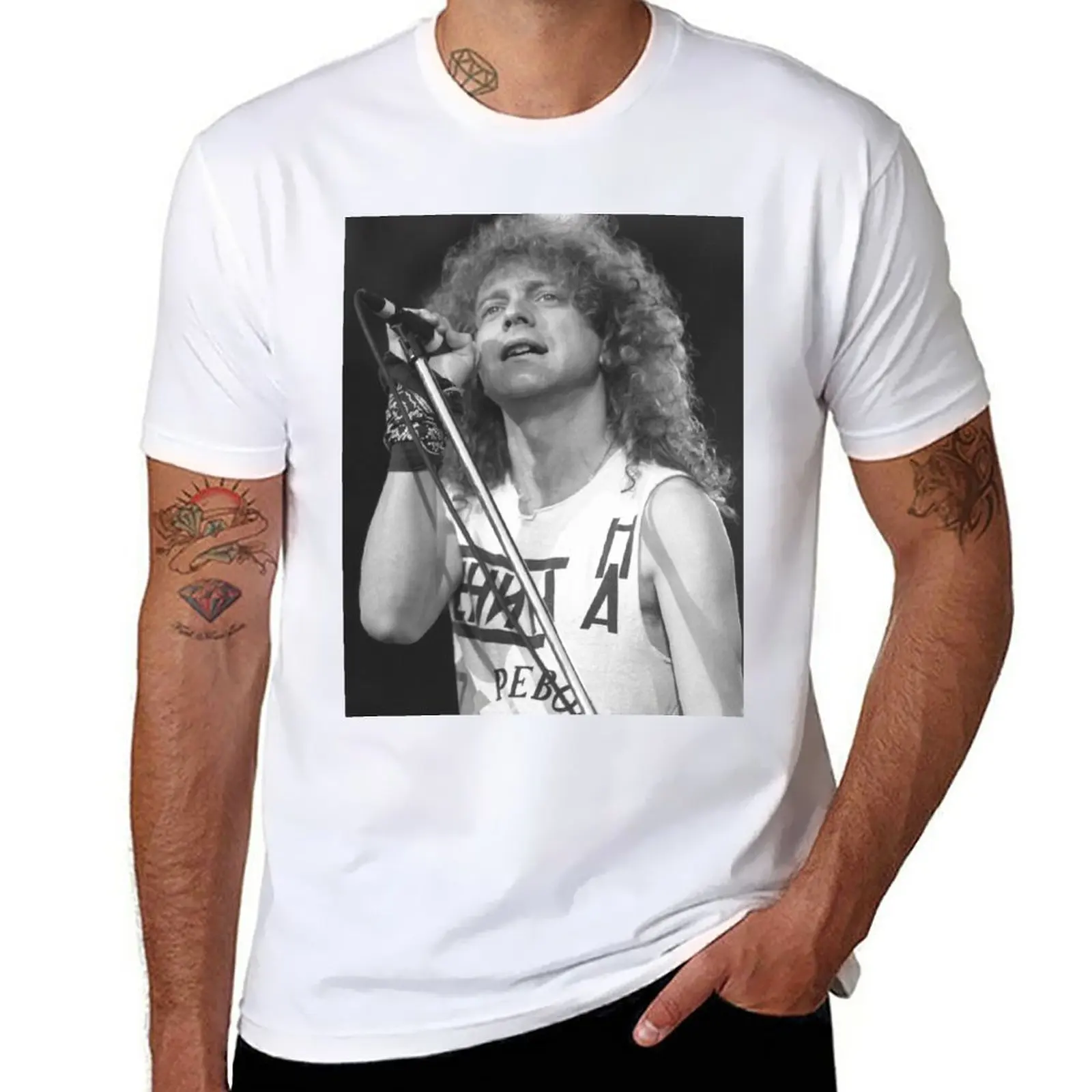 New Lou Gramm BW Photograph T-Shirt aesthetic clothes plus size t shirts mens graphic t-shirts funny