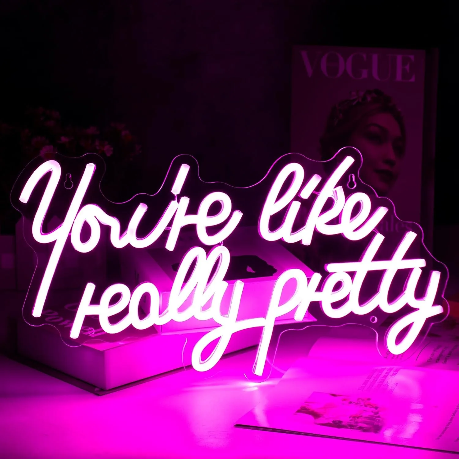 Neon Sign You‘re Like Really Pretty Wall Decoration Neon Lights Wedding Birthday Gift Party Neon Signs Bedroom Wall Decor Neon