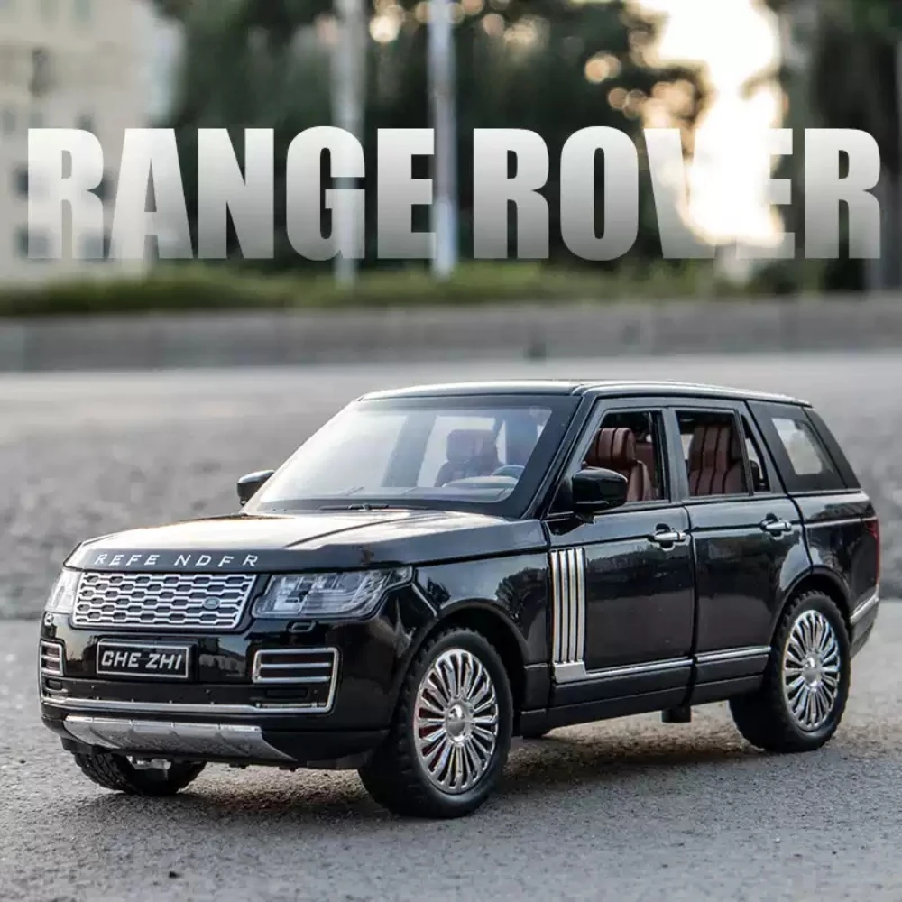 

1:24 Land Rover Range Rover SV2022, модель игрушки, литые под давлением автомобили из сплава, 6 дверей, открытый звук, свет, съемный задний транспорт, сюрприз на день рождения