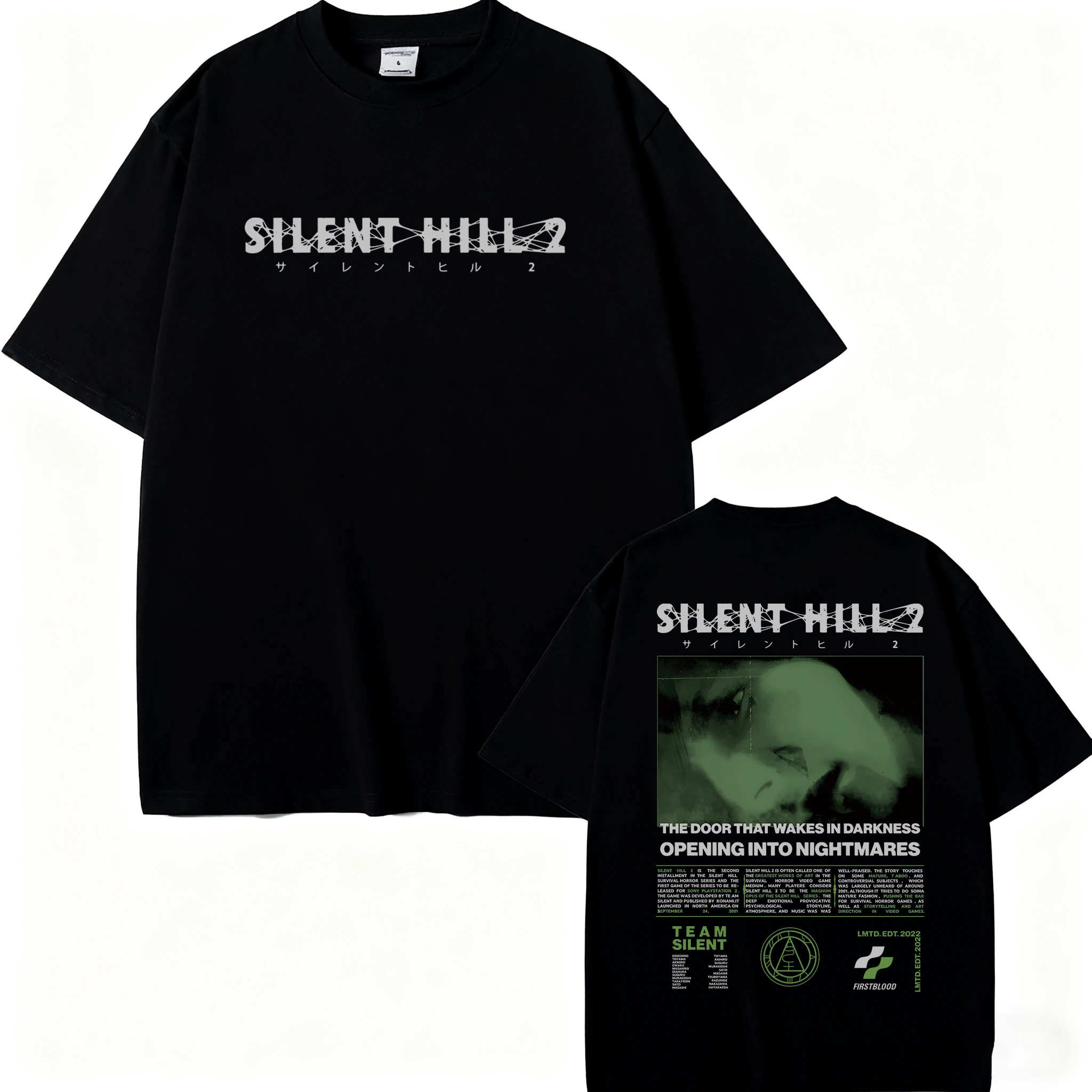 Silent Hill 2 3 Videogioco Nero Retro Gaming T-shirt Tee Uomo Donna Vacanza Casual Manica corta Tee Top T-shirt allentata Estate