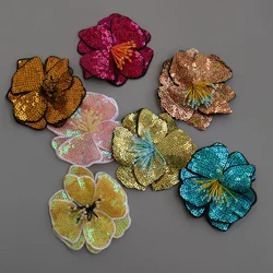 Sewing Sequinned flower patches for clothes DIY sew on parch appliques Embroidery applique patch ropa clothing accessory