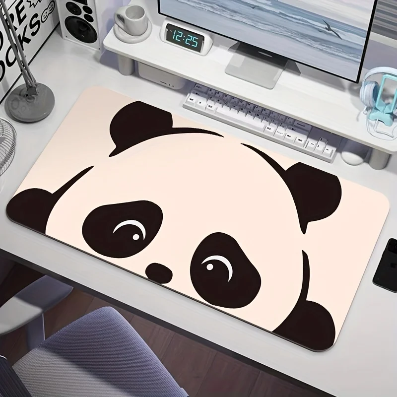 

Cute panda-designed mousepad is made of rubber with anti-slip properties and is washable It is suitable for gaming offices homes