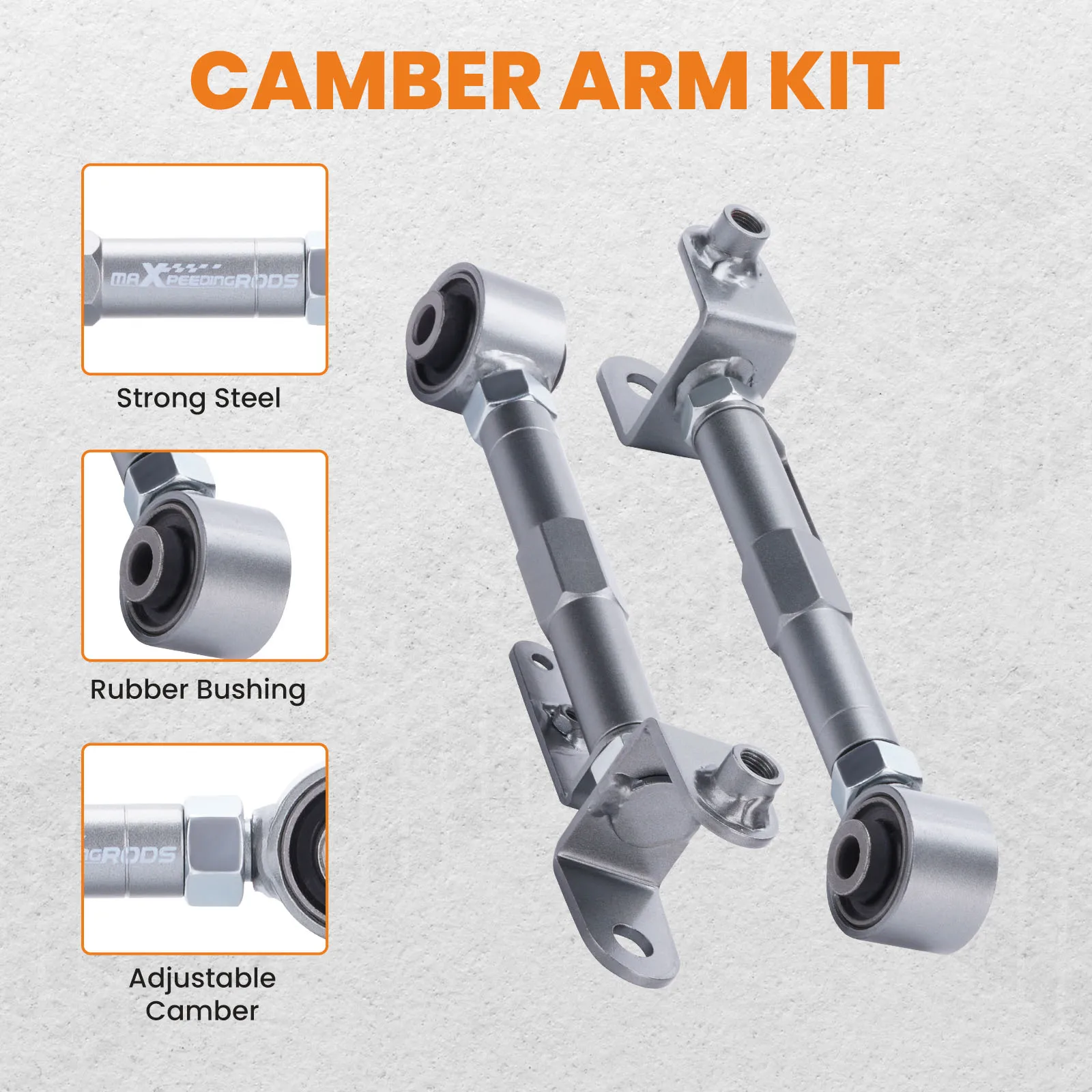 Rear Upper Suspension Adjustable Camber Control Arms Kit For Honda CRV 2002 2003 2004 2005 2006