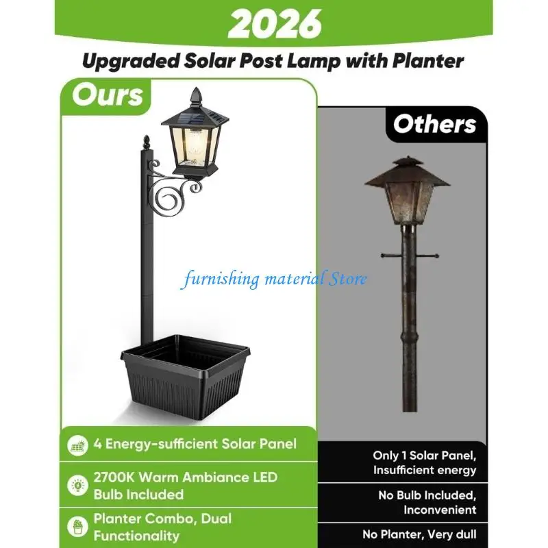 Y5GD Energy Saving Solar Planter Lamp With 8 Hour Illuminating For Pathway