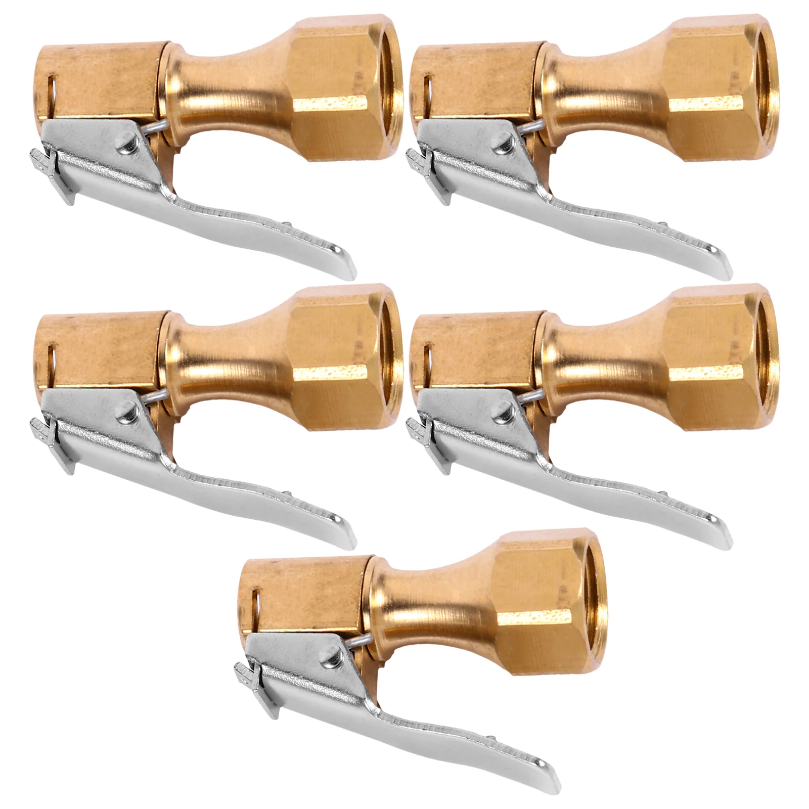 

5 pcs Copper Tire Inflator Duty 250PSI Closed Compressor Accessory Compatible Straight Tip
