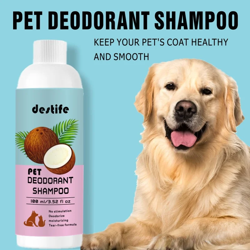 100ml Cat Dog Shampoo Body Wash Conditioner Puppy Coat Healthy Smooth Smell Deodorant Lasting Fragrance Pet Wash Care Products