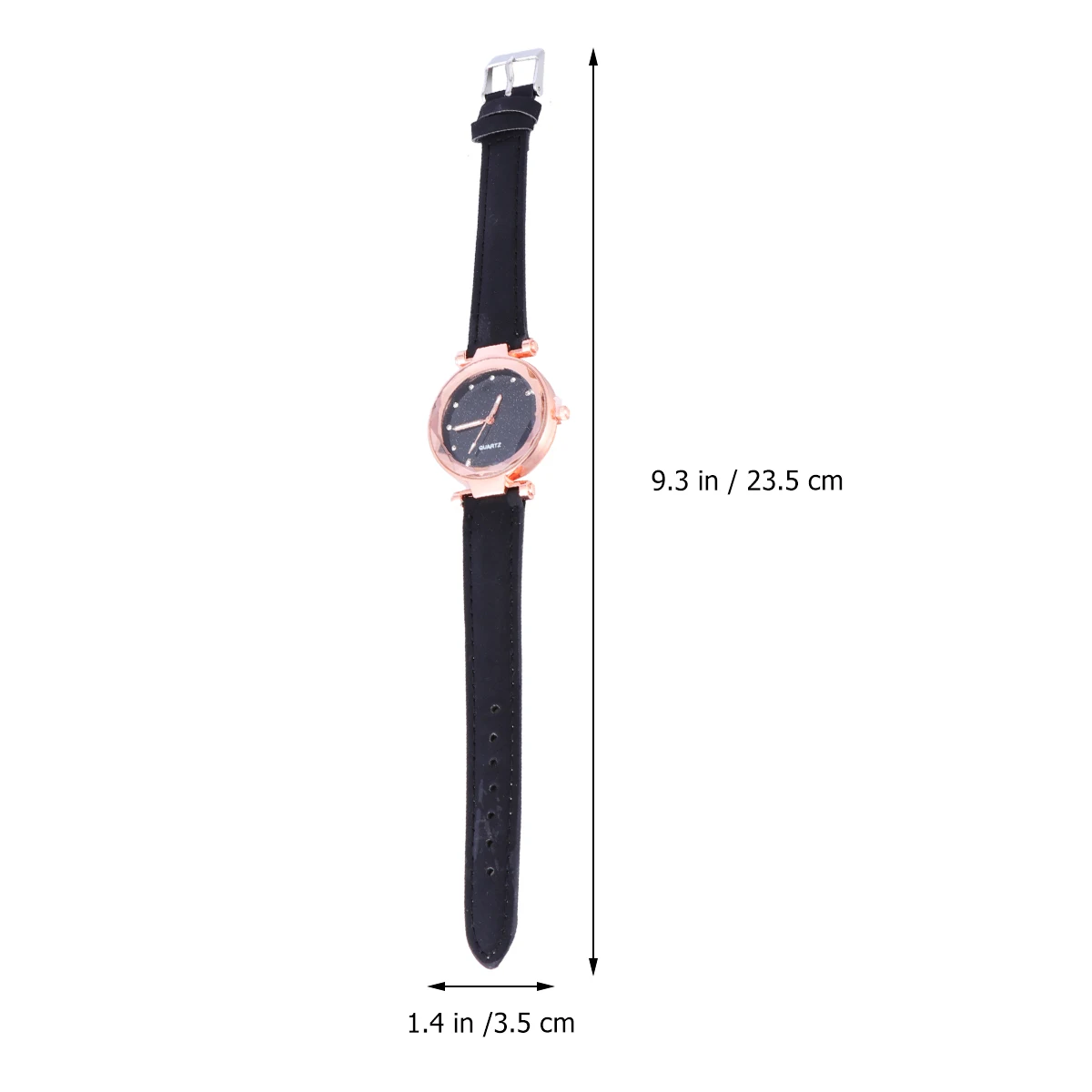 

2pcs Women Watch Glittering Quartz Wristwatch Fashion Elegant Daily Wear Accessories For Female Gift Black