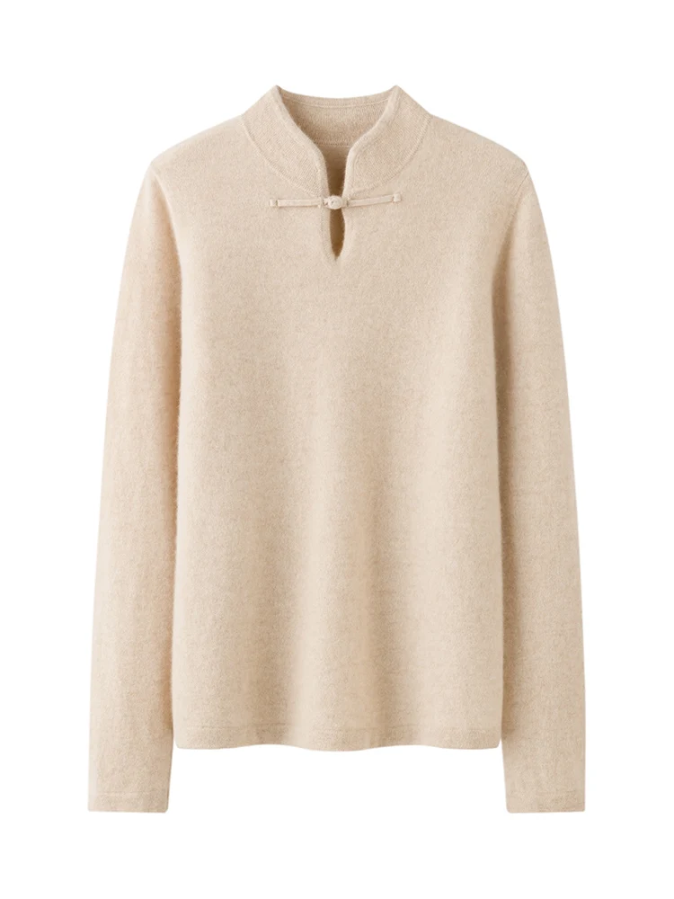 

TLOML новый женский свитер из 100% кашемира, новый пуловер в китайском стиле, осень-зима, кашемировый трикотаж, мягкие теплые топы высокого качества