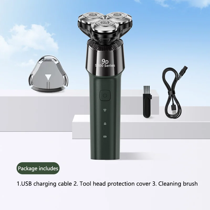 XMSJ شاشة ديجيتال ماكينة حلاقة كهربائية 4 في 1 كامل الجسم قابل للغسل سرعتين قابل للتعديل متعدد الوظائف العائمة رئيس الحلاقة للرجال