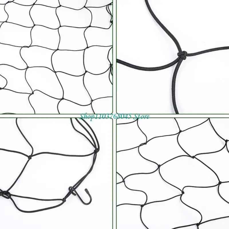 R53F Trellis Net for Growing Tent Elastic Scrog Net Trellis Net with Hook for Climbing Plant Outdoor Indoor Plant Growing