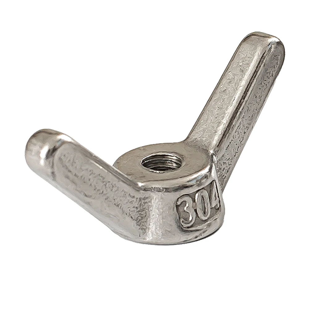 Écrous à oreilles en acier inoxydable A2 304, serrer à la main, M3 M4 M5 M6 M8 M10 M12 M14 M16 à M24, Type papillon/Type d'oreille grande/Type de clous