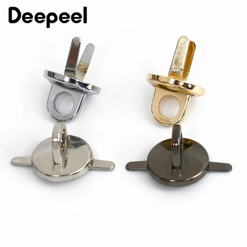 Deepeel 10Pcs Bag Hanging Hook 6*15mm Handbag Side Buckles for Luggage Leather Accessories Clothing Hardware Decoration