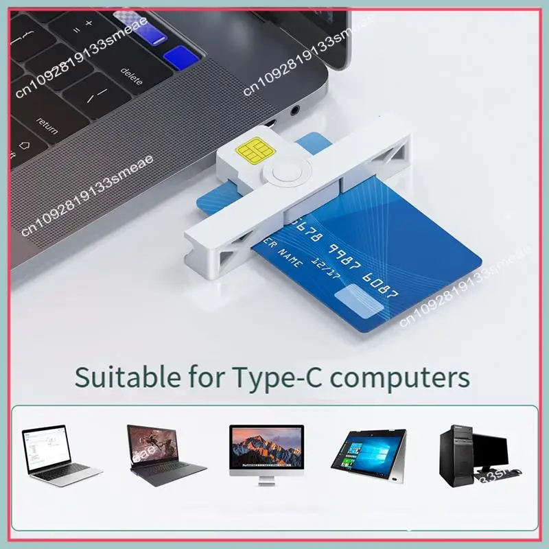 N94R CAC Card Reader USB C Smart Foldable DOD Type C Common Access Tax Declaration SIM/ID/Bank Card Reader For Phone Laptop
