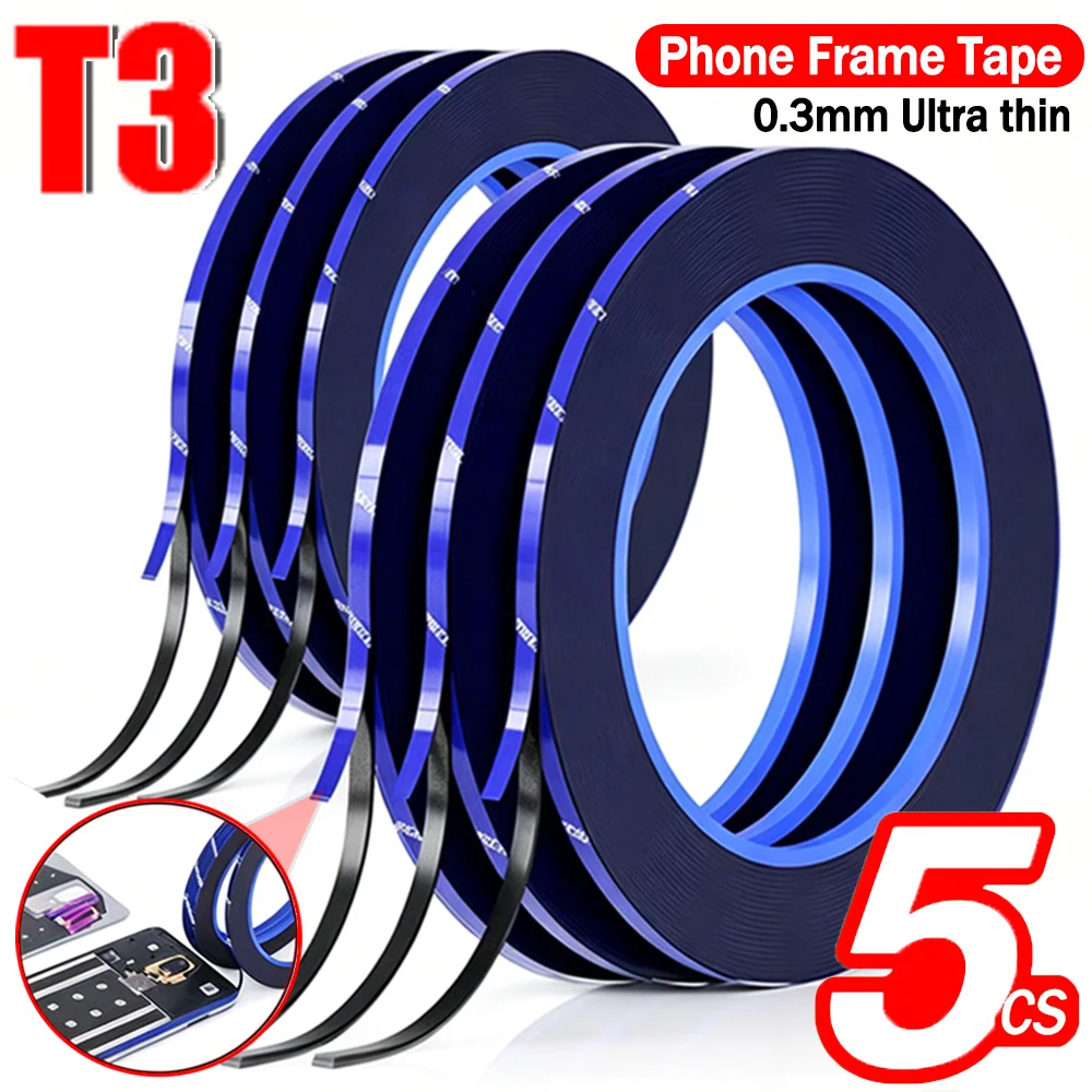 Ultra-thin T3 3mm Screen Frame Foam Dual Sided Tape Highly Conformal Strong Adhesive for Phone Curved-screen Tablet LCD Repair