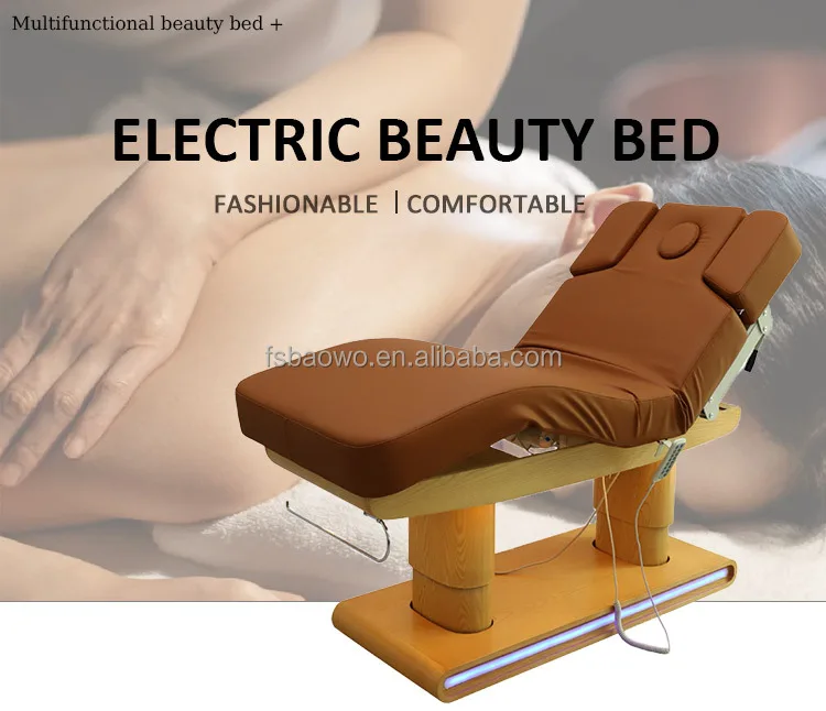 Premium Modern Hydraulic Leather Beauty Bed-All-in-One Spa Table & Makeup Chair with Memory Function for Workshop Use