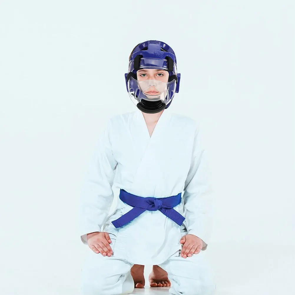 

Sparring Headgear High Density Foam Lightweight Adjustable Full Face Protection Training Headguard For