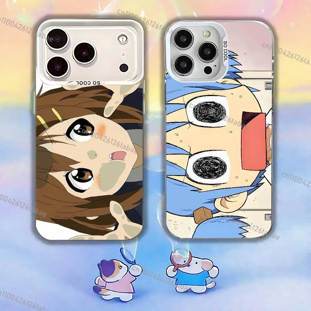 Anime K-ON Girls Cute Phone Case For iPhone 17,16,15,14,13,12,11,Mini,Pro,E,MAX White Candy Matte Shockproof Cover