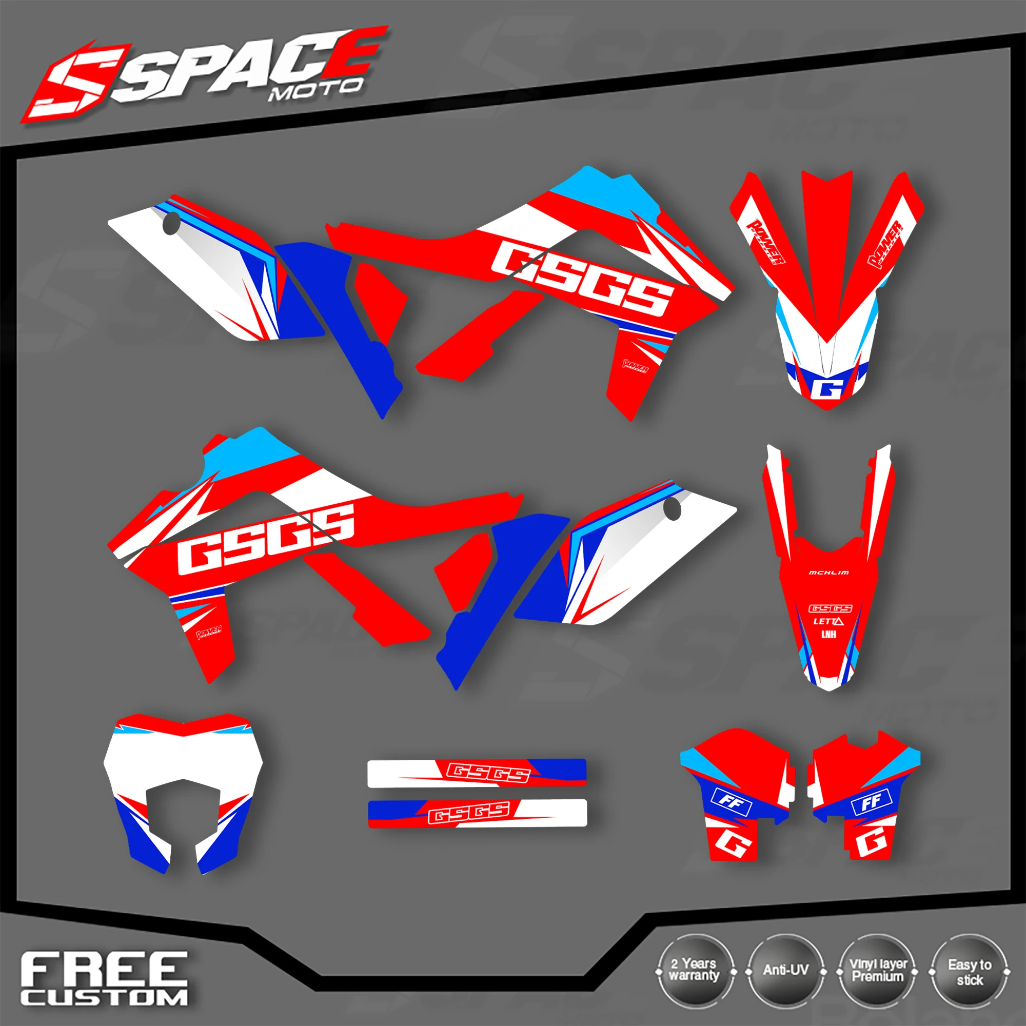 

SPACE Custom Motorcycle Graphics Background Decal for GASGAS Decals Stickers Kits 2012 2013 2014 2015 2016 2017 EC 010