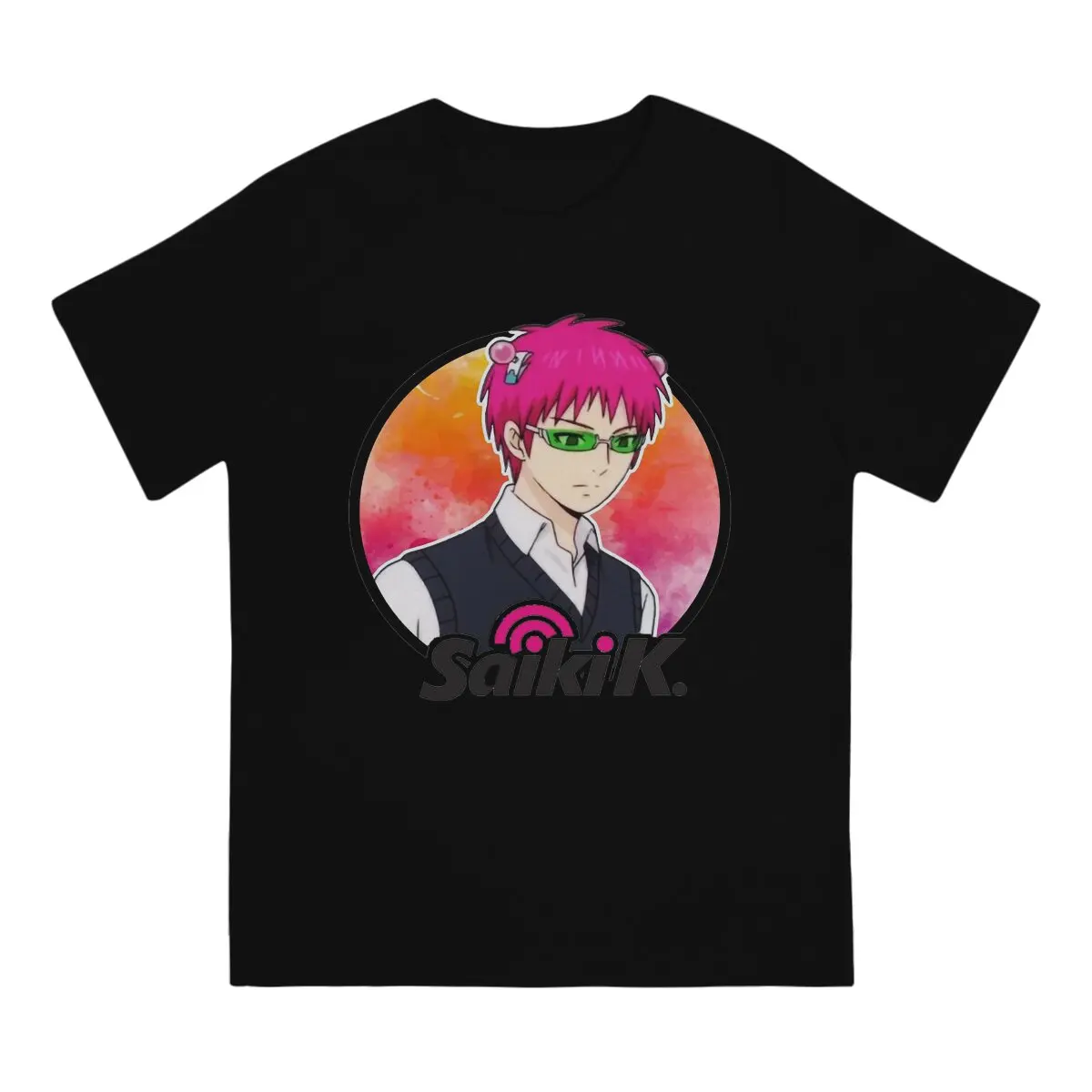 Hot selling in Summer men's and women's casual T-shirts  Saiki K with logo Summer top Street Clothing S-6XL