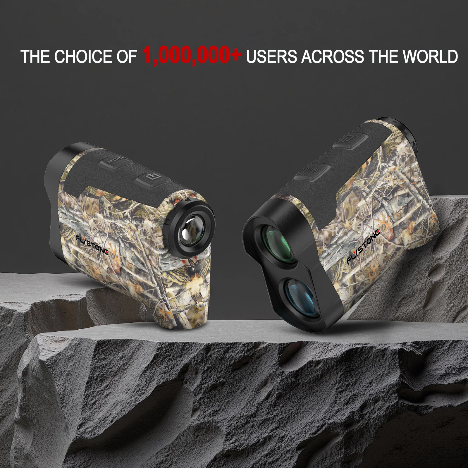 

FlyStone Camouflage Laser Rangefinder 1000/1300Yards Golf Range Finder with Flag-Lock Slope 6X Magnification for outdoor Hunting