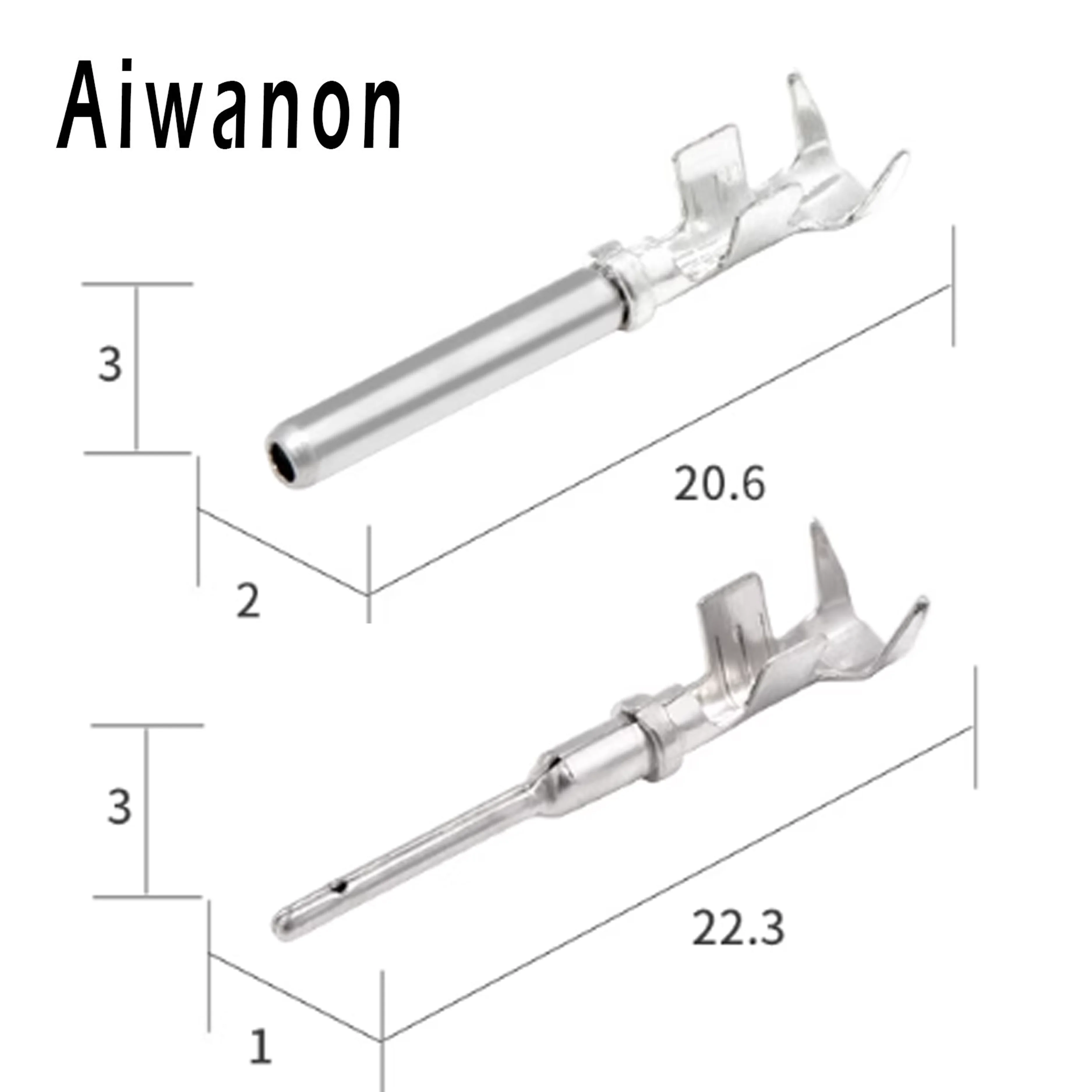 

50 Pcs 1.0mm DTM Crimp Terminal Wire Auto Electrical Pins 3-1447221-4 Insert Spring Round Male Female Blocks 1060-20-0122 G439