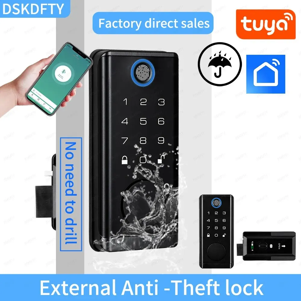 Waterproof Digital Electronic Lock for Outdoor IP 65 Smart Electronic Lock Fingerprint Lock for Home House External