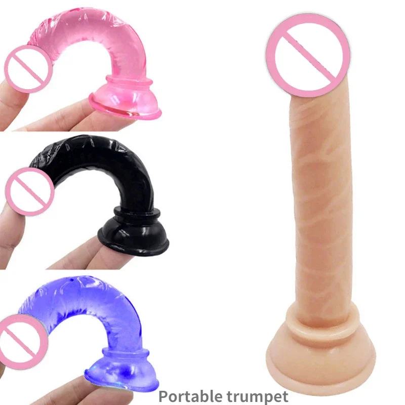 Translucent Soft Jelly Dildo Realistic Fake Dick Penis Butt Plug Sex Toys for Woman Vagina Anal Female Masturbation Huge Dildos