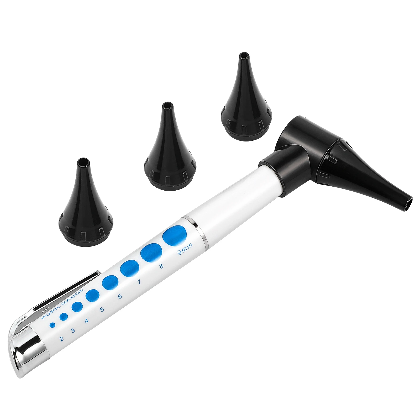 1set Medical Ear Otoscope Ophthalmoscope Set LED Otoscope Ear Light Scope Set Tips Checker Kids Pediatric Autoscope Tool