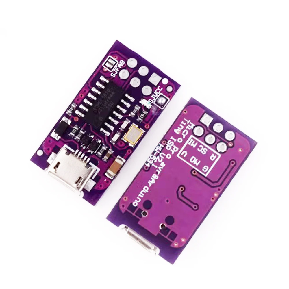 TZT Micro USB Tiny AVR ISP ATtiny44 ATTiny45 ATTiny85 USBTinyISP Programmer Module For IDE Bootloader ISP Microcontroller 5V