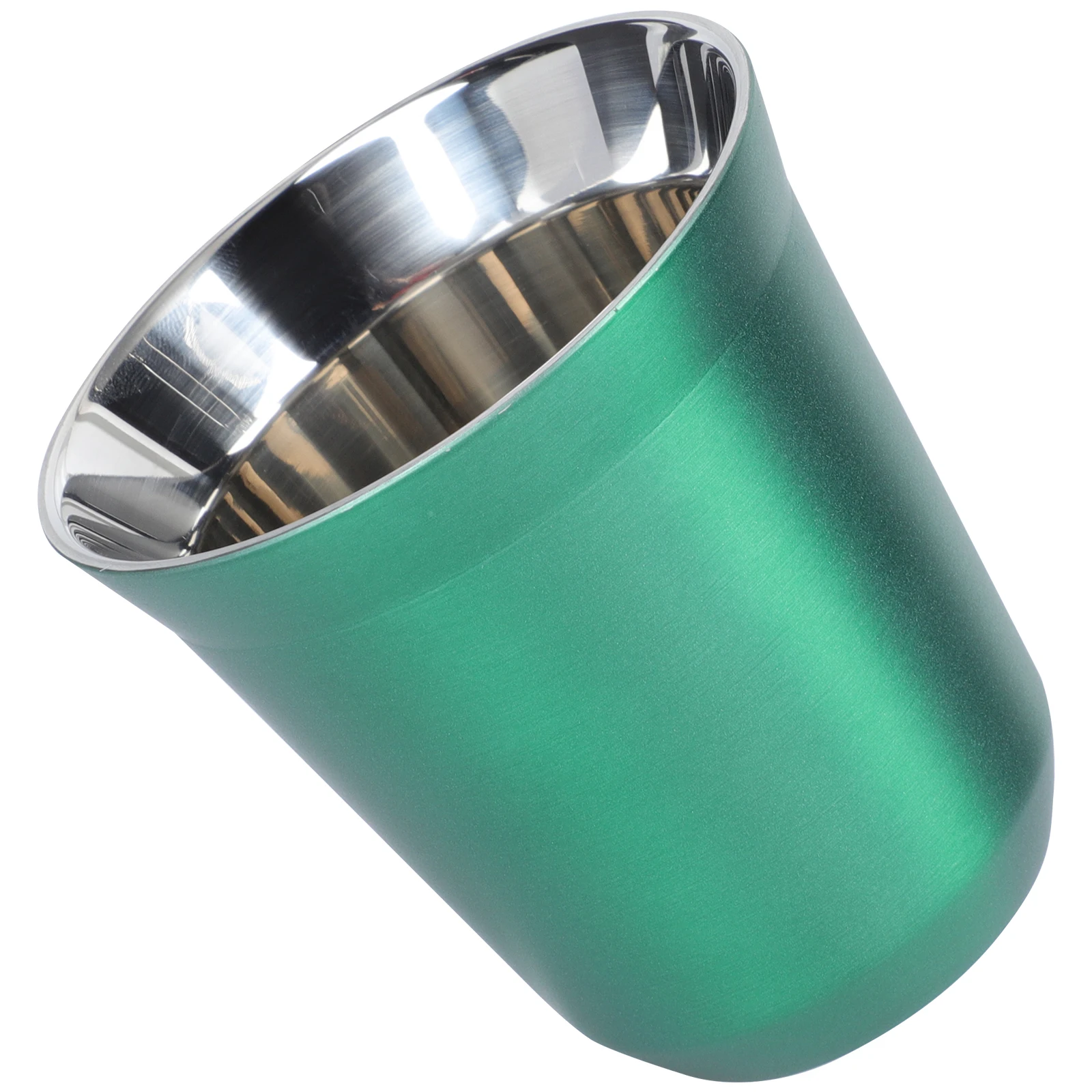 

1 шт., кружка из нержавеющей стали, чашка для эспрессо, металлическая вакуумная двухслойная термоизолированная 304, портативная, для домашнего офиса