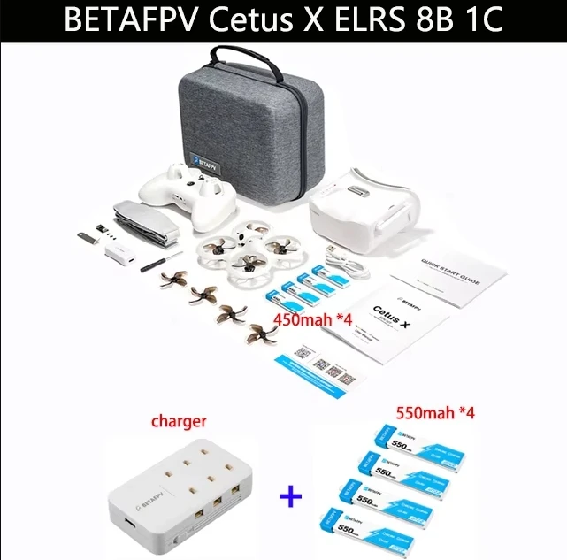 Betafpv Cetus X Borstelloze FPV RTF Kit Quadcopter Verstelbare Camera Indoor Racing Drone ELRS 2.4G Outdoor RC Helikopter Kit 2026 Speeldrones