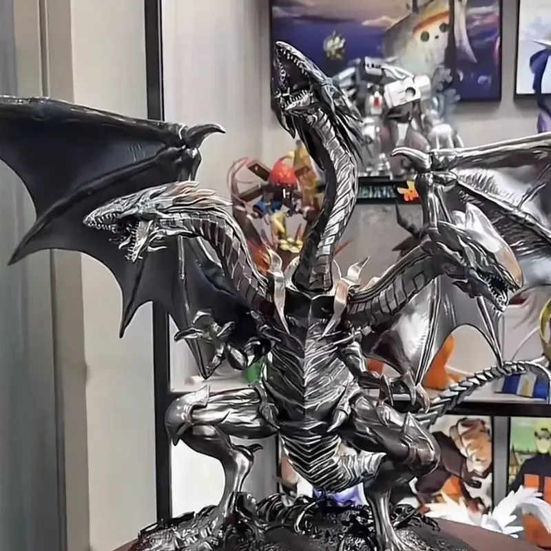 

25 см ПВХ Yu-Gi-Oh фигурка голубые глаза белый дракон аниме фигурки со световой статуей модель коллекции украшение для рабочего стола игрушки подарки
