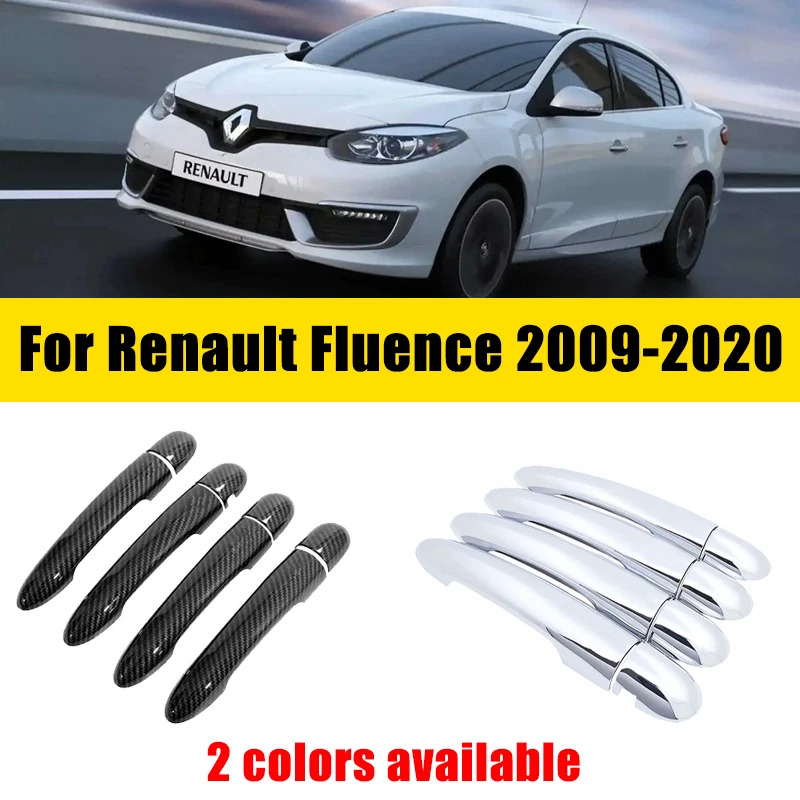 

Door Handle Cover Trim Chrome For Renault Fluence Samsung SM3 2009-2020 2010 2011 Chrome Anti-scratch Luxurious Car Accessories