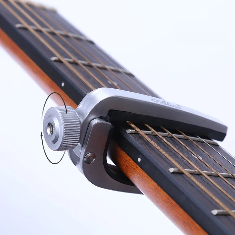 Guitar Capos Electric Acoustic Guitar Capo Bass Violin Ukulele Capotraste Single-Handed Tune Clamp Trigger 3 Colors Metal Capo