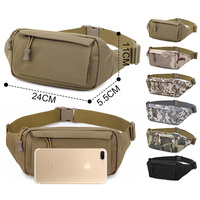 Waterproof Men's Waist Bag Tactical Bag Men's Shoulder Bag Hip Bag Oxford Cloth Abdomen Banana Men's Fanny Phone Bag