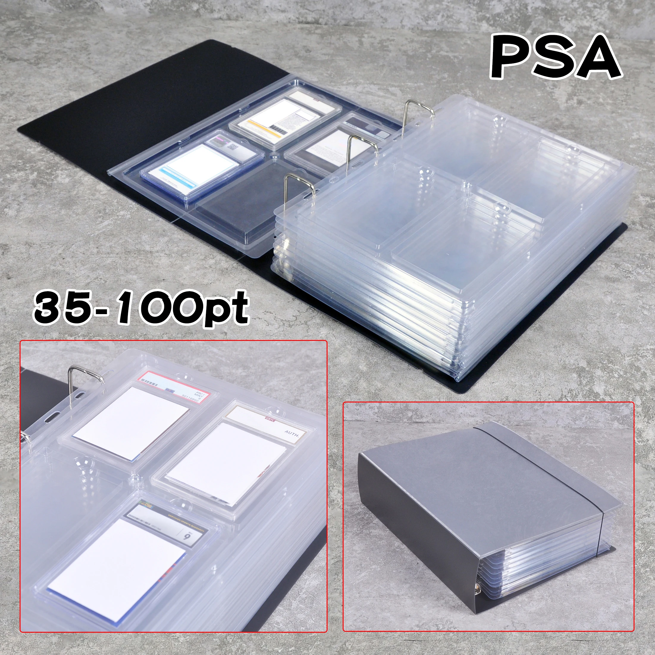 

PSA CSG CGC graded slab guard case Card Ring binder for pokemon nba MLB PTCG MTG NFL Yu-Gi-Oh Trading Sports Panini Topps Cards