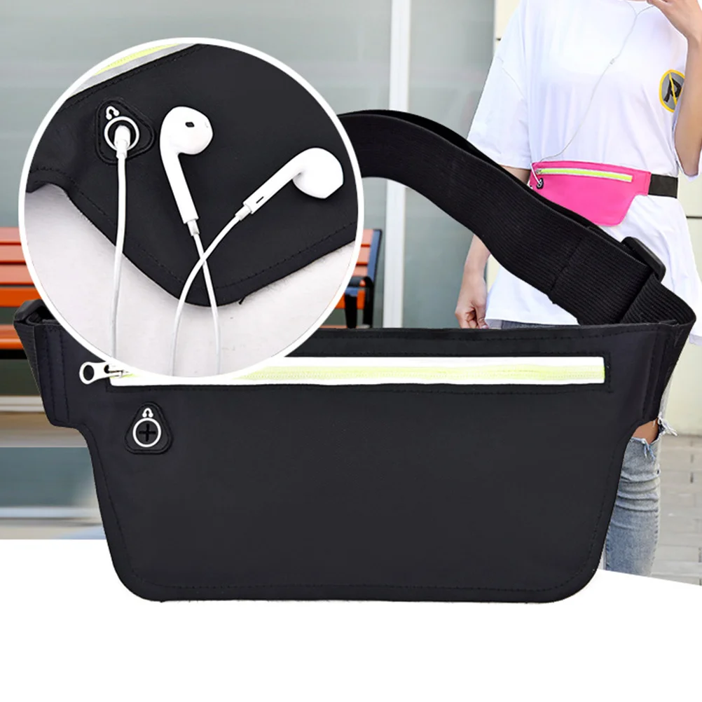 Marsupio sportivo impermeabile nero Borsa per telefono da corsa all'aperto Marsupio riflettente Marsupio a tracolla antifurto