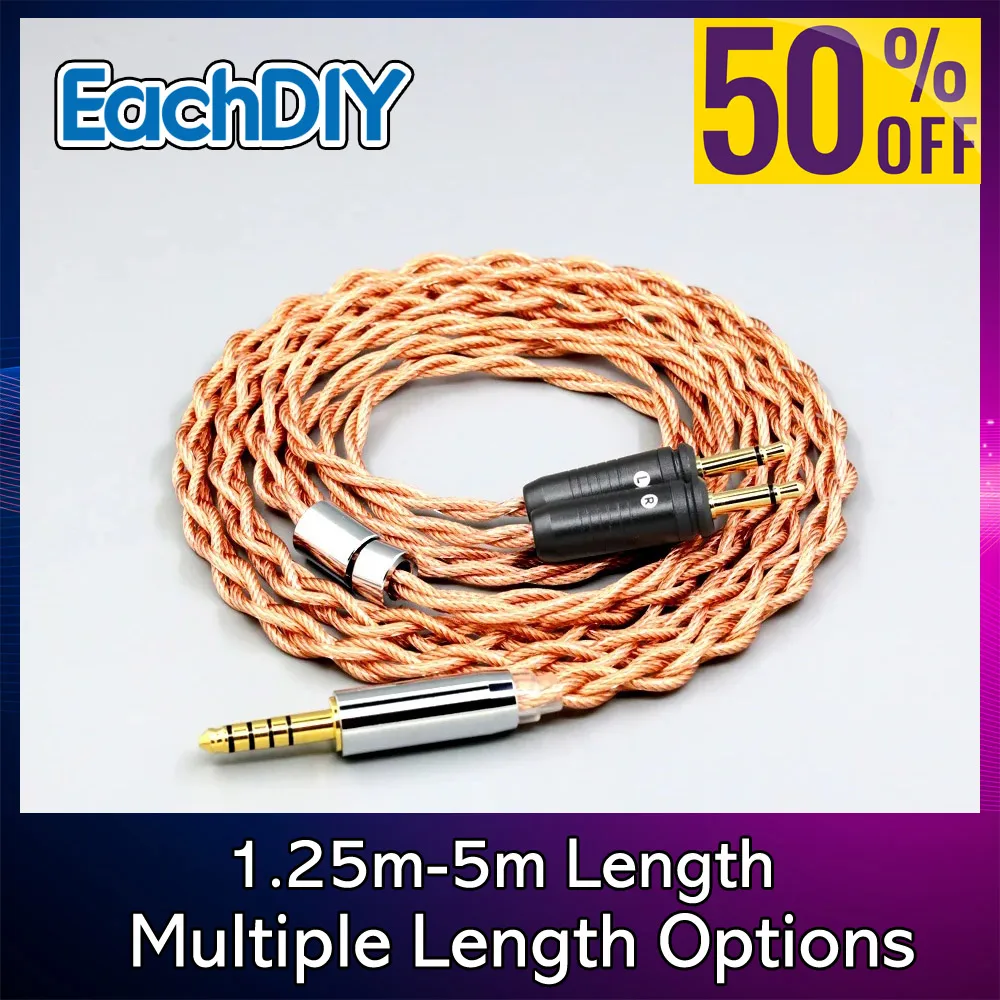 Cable de auriculares Coaxial mixto con blindaje de grafeno 7N OCC para Focal Clear Elear Elex Elegia Stellia Dual 3,5mm pin 8269