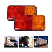 2Pcs 12V 10LED Waterproof Truck Trailer Truck Tail Light Car Turn Signal Brake Rear Stop Lamp Boat RV Camper Indicator