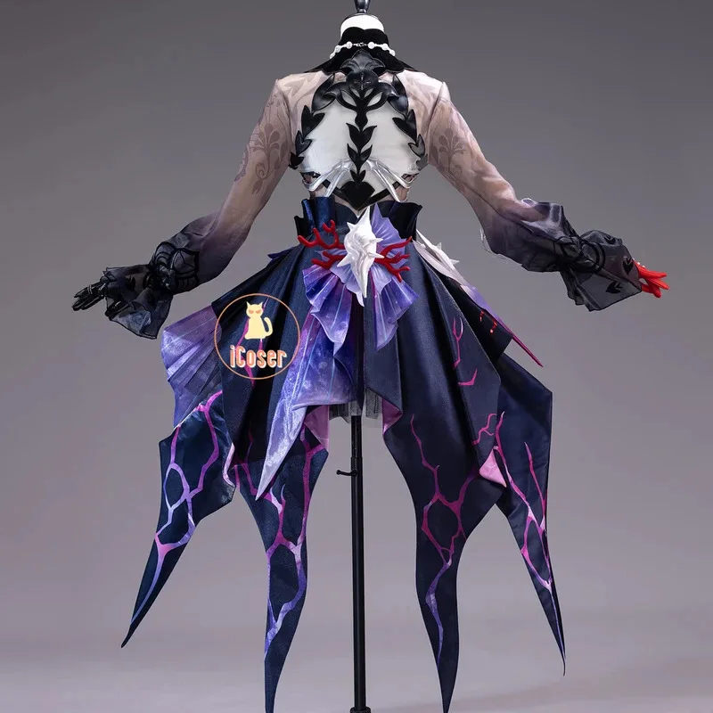 

Honkai Star Rail Hysilens Косплей Костюм Парик Платье Серьги Головные Уборы Кольца Металлические Аксессуары Хэллоуин Вечеринка Женщины Девушки iCoser