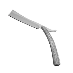 Nóż do golenia składany nóż nowy krawędź prosta stal nierdzewna Shaper brzytwa fryzjerska uchwyt ze stopu aluminium do golenia P101