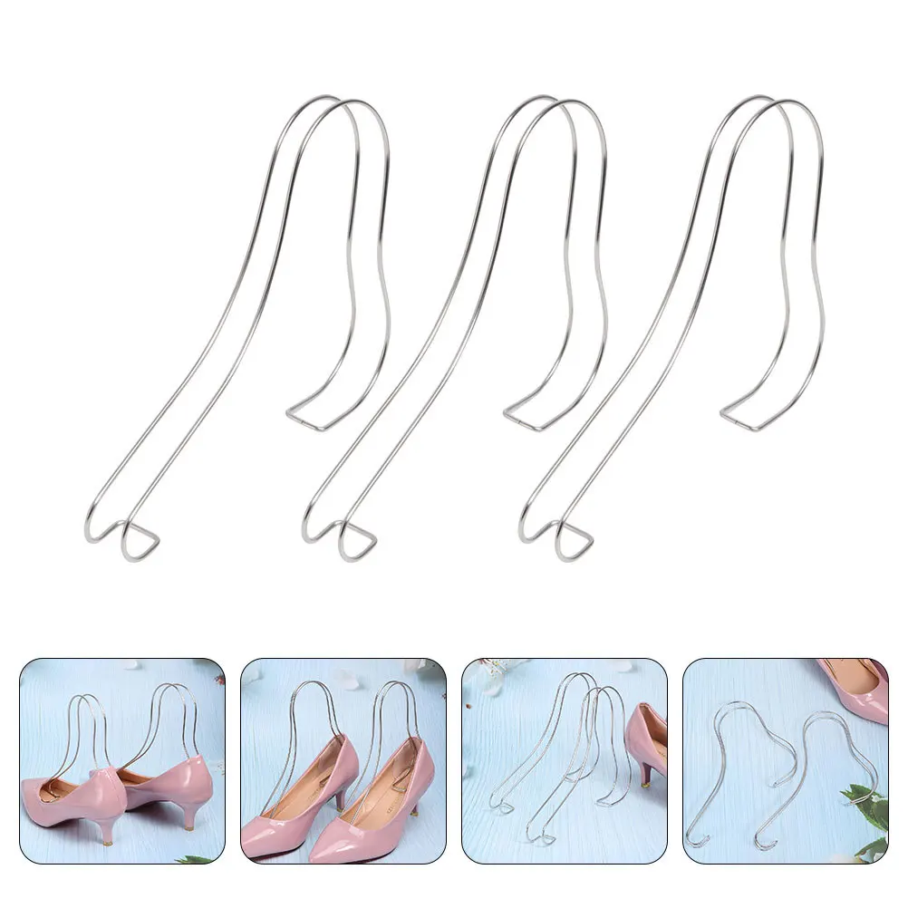 

3Pcs Shoe Display Stand High Heels Inner Rack Stainless Steel Sandals Support Holder Home Accessory Sandals Support Rack