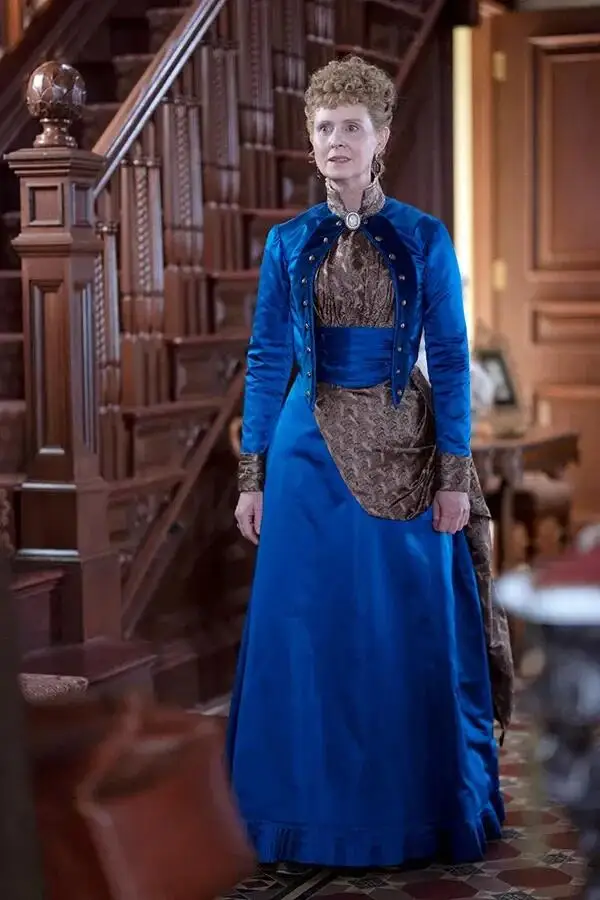 

Костюм для косплея Aida The Gilded Age, синее платье Ада Брук, необычное викторианское готическое дневное платье, наряды на заказ