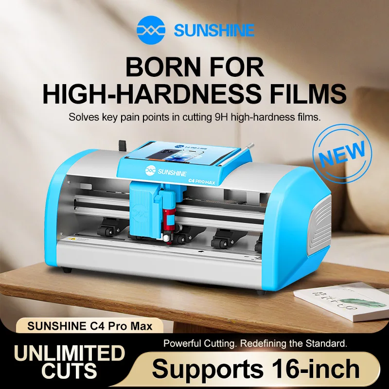 

Интеллектуальный станок для резки пленки SUNSHINE C4 Pro Max с высокой твердостью для пленок шириной до 16 дюймов, инструмент для печати и резки пленки