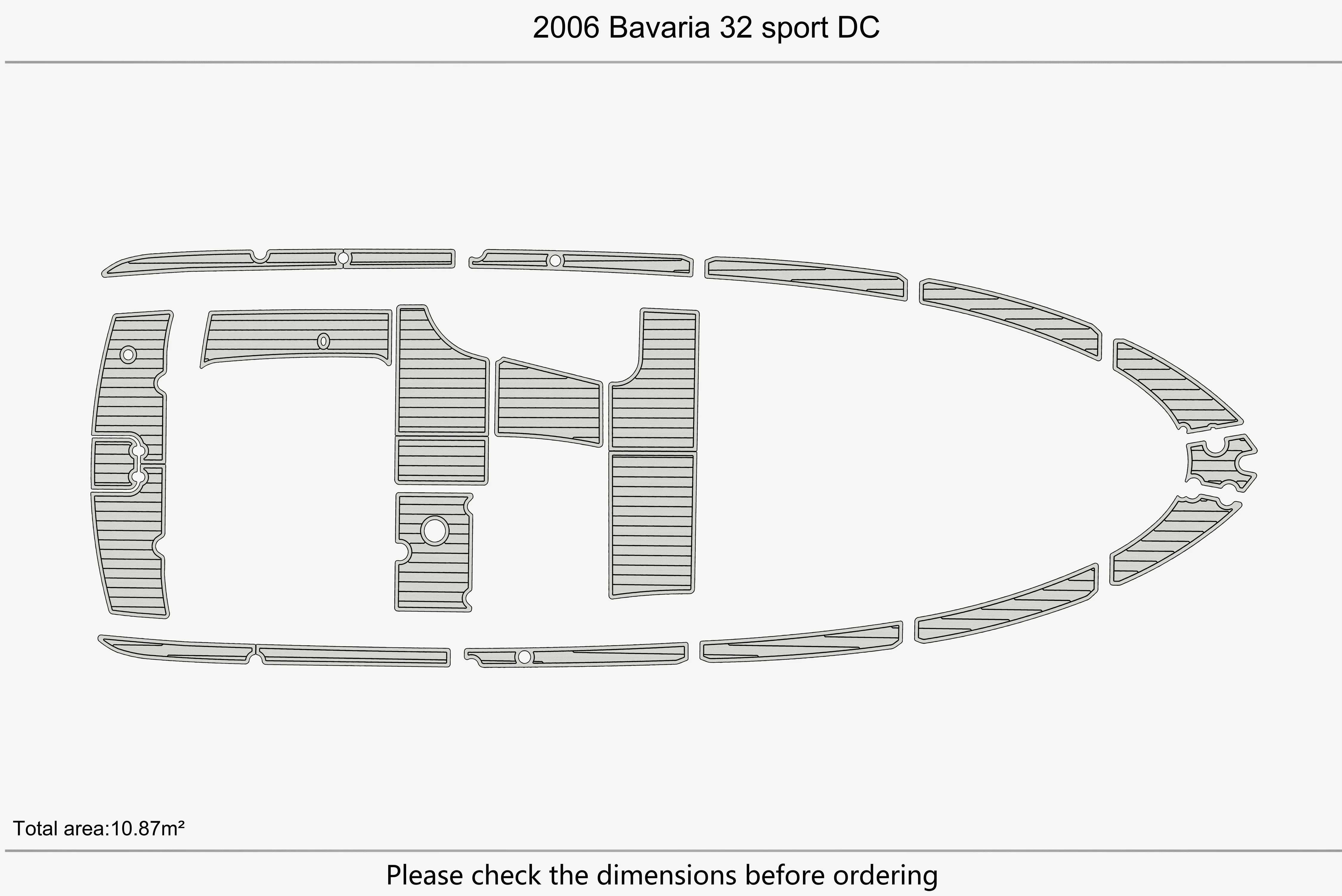 2006 بافاريا 32 سبورت تيار مستمر 1/4 "6 مللي متر إيفا رغوة عدم الانزلاق بولي كلوريد الفينيل خشب الساج التزيين البحرية حصيرة سيديك أكوا السجاد أرضية بحرية