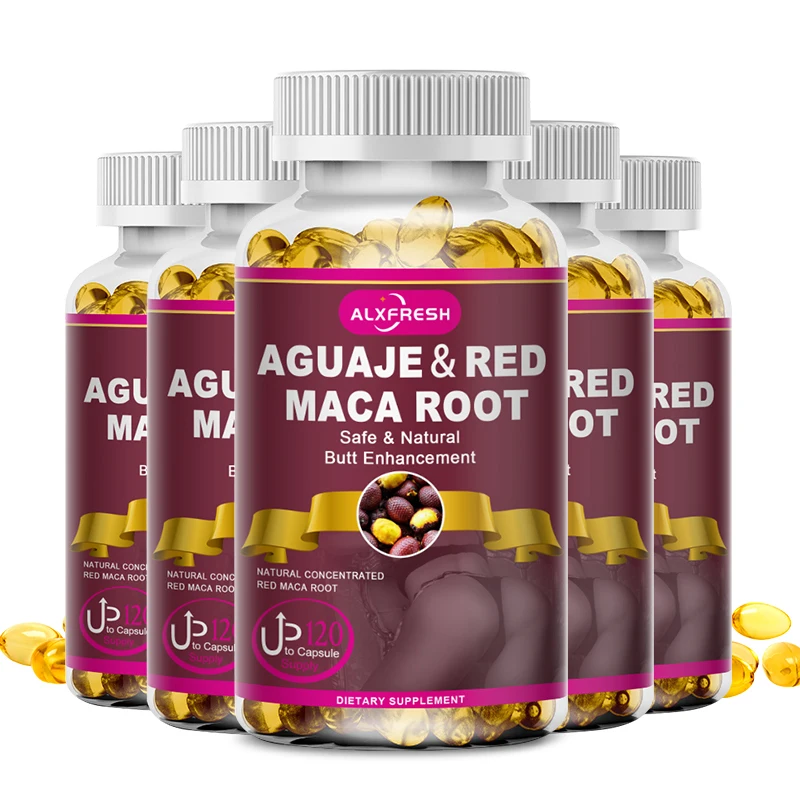 Aguaje & RedMaca Root Extract - 1000mg Serving- Buriti - 100% Natural - Non GMO - Vegan - Wild Harvested in Peru - 120/60 Caps