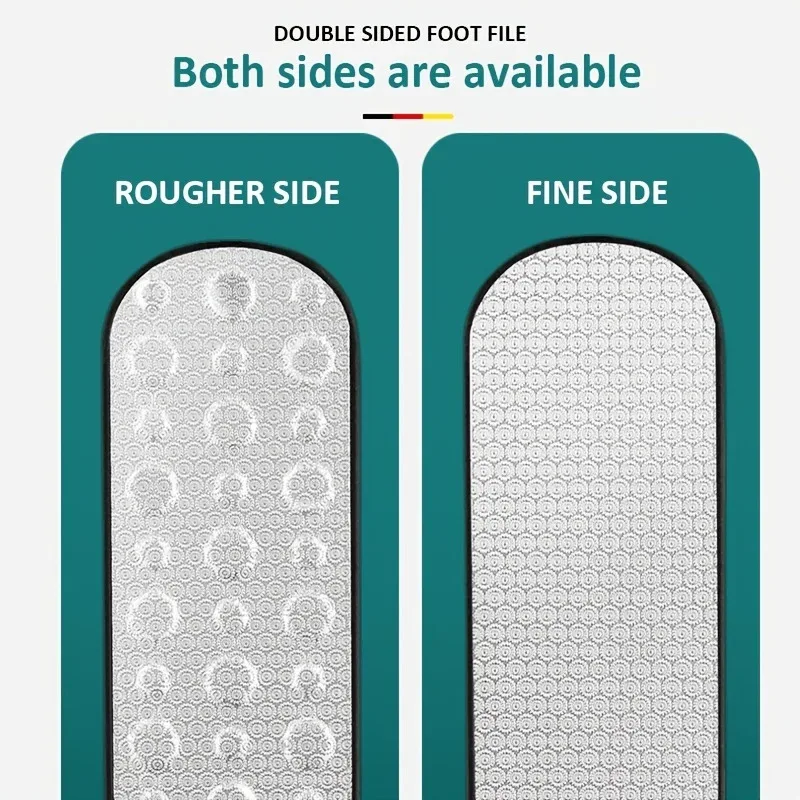 高品質304ステンレス鋼フットファイル両面角質除去器、角質除去用プロ用ペディキュアツール、角質スクレーパー