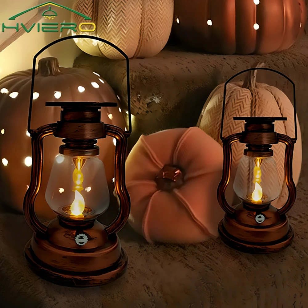 

Lighting Retro Candles Bulb Solar Led Warm White Portable Camping Lantern Outdoor Garden Lights Waterproof Decorative Chandelier
